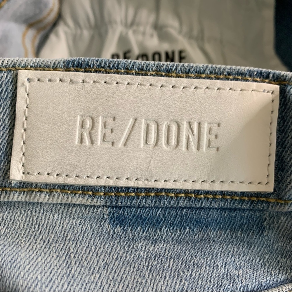 RE/DONE 70's Stove Pipe Button Fly in River Fade New With Tags Size 26 - Picture 11 of 12